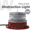 24V Tower Obstruction Light IP68 Shock Resistance With Intelligent Microprocessor