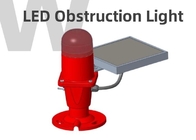 Solar Red Obstruction Light For Tall Buildings Towers Cranes And Bridges