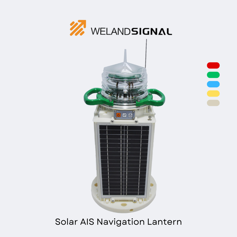 AIS60 IP68 Solar Marine Navigation Lantern with GPS and Beidou Seamless Global Integration, Intelligent Navigation
