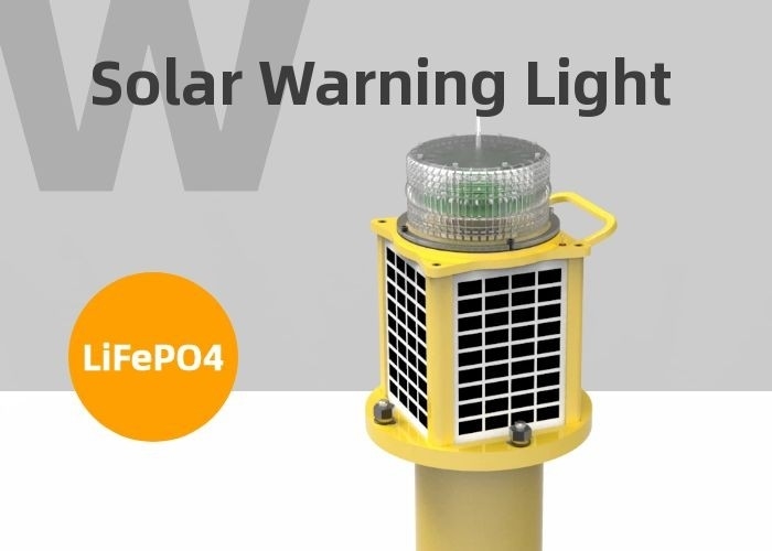 6-7KM Visibility Marine Warning Light Number 4 Flashing Red Solar LED Navigation Lanterns
