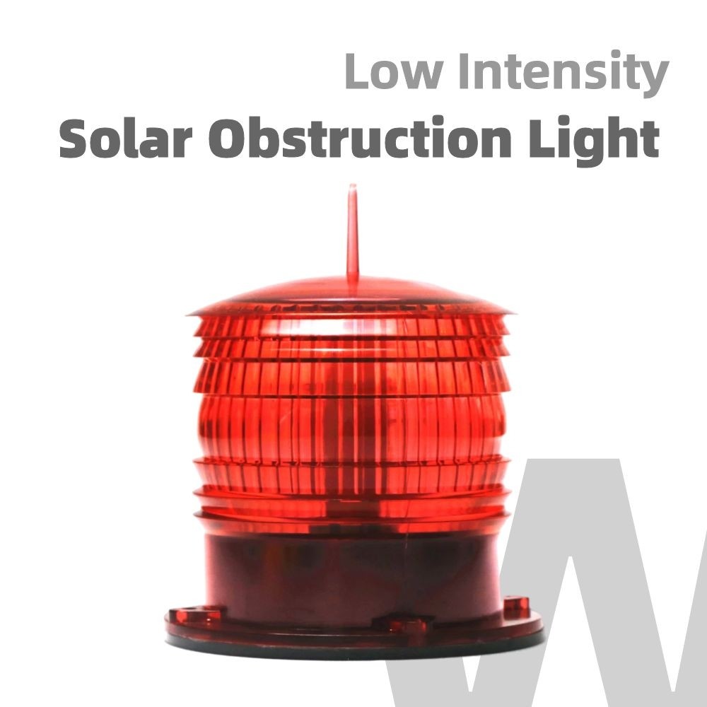 Type A Building Obstruction Light Red LED Solar Obstruction Aviation Light For Building