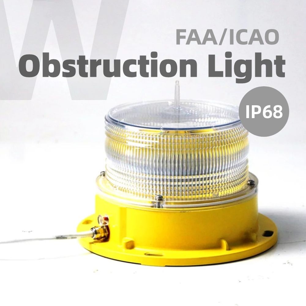 24V Tower Obstruction Light IP68 Shock Resistance With Intelligent Microprocessor
