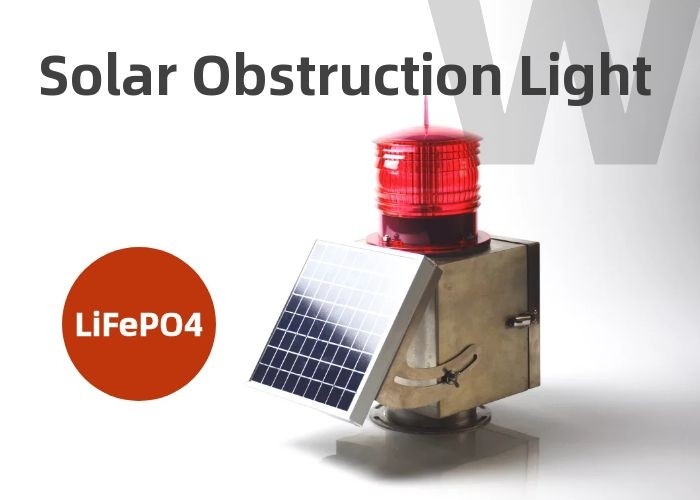 Medium Intensity ICAO Type B Obstruction Light IP67 Solar Powered Aviation Light