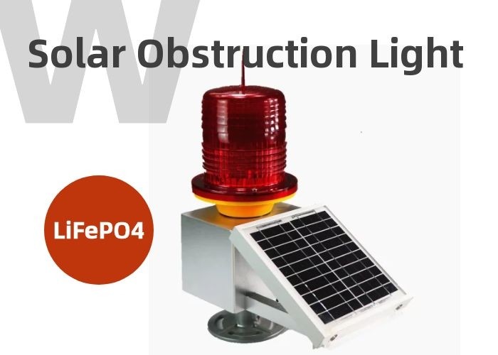 Steady Burning FAA Aircraft Warning Lights For Buildings LED Solar Powered