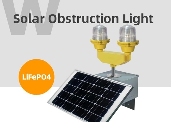FAA Double Solar Powered Aircraft Warning Lights For Buildings IP67